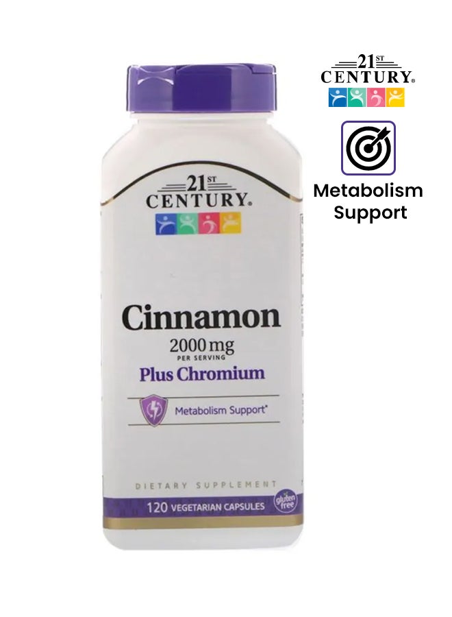 Cinnamon Plus Chromium, 2000 mg, 120 Vegetarian Capsules