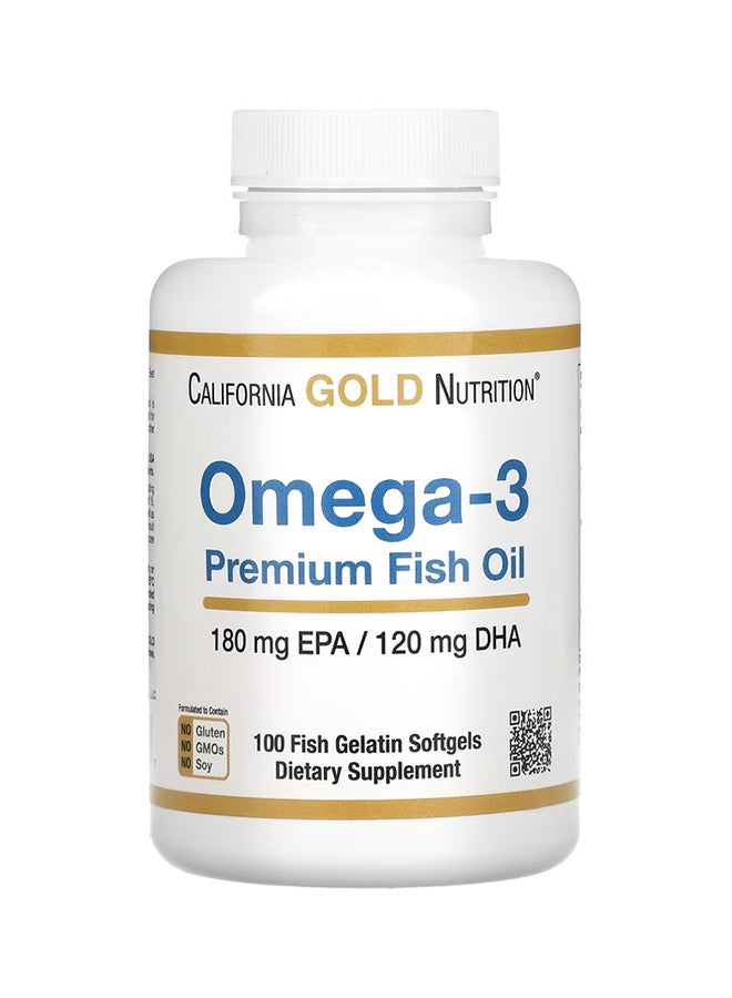 Omega-3 With Premium Fish Oil - 100 Softgels