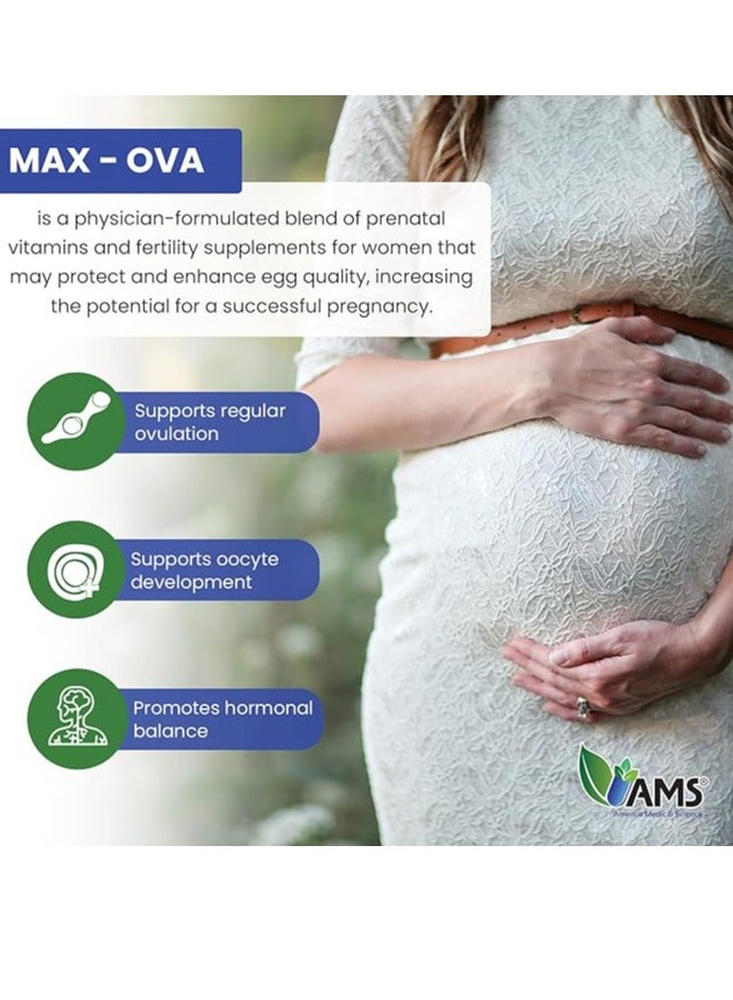 OVA-Max Prenatal Vitamins for Women 120 Capsules, Booster Formula