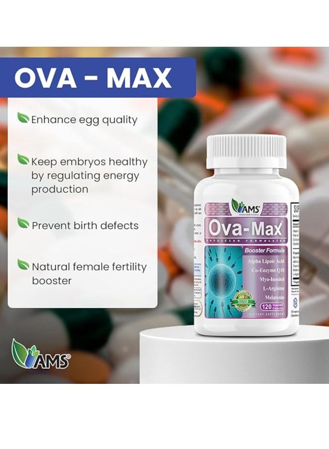 OVA-Max Prenatal Vitamins for Women 120 Capsules, Booster Formula