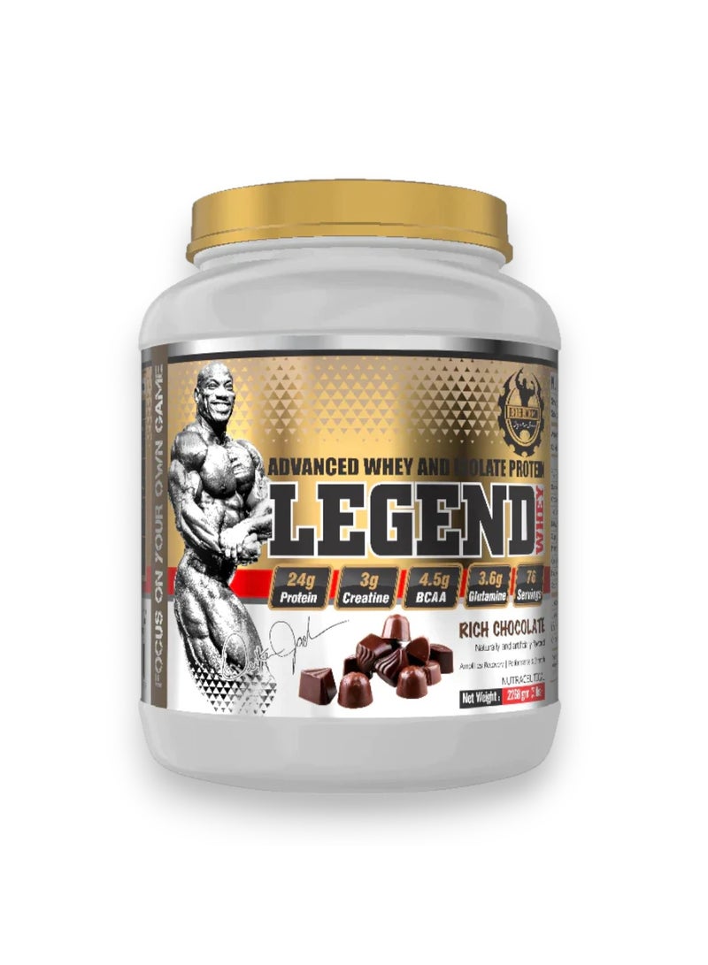 Legend Whey Protein, Rich Chocolate Flavor,  76 Servings