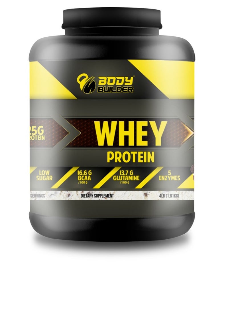 Body Builder Whey protein-Cookies and Cream Flavor, 4 Lbs