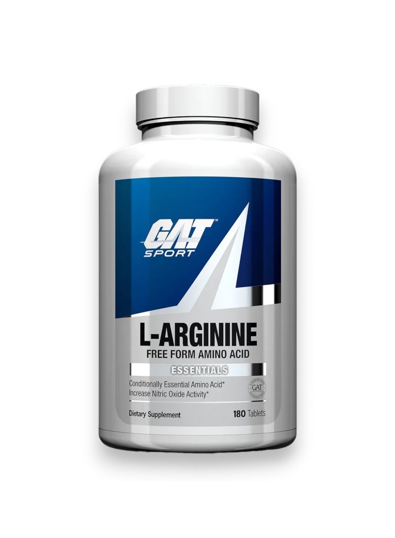 L-Arginine, Free Form Amino Acid, 180 Tablets