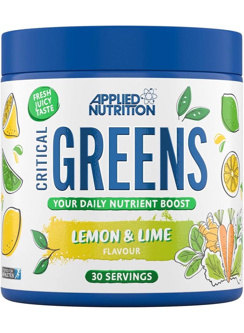 Critical Greens Vegan, Lemon & Lime Flavor, 150g, 30 Serving