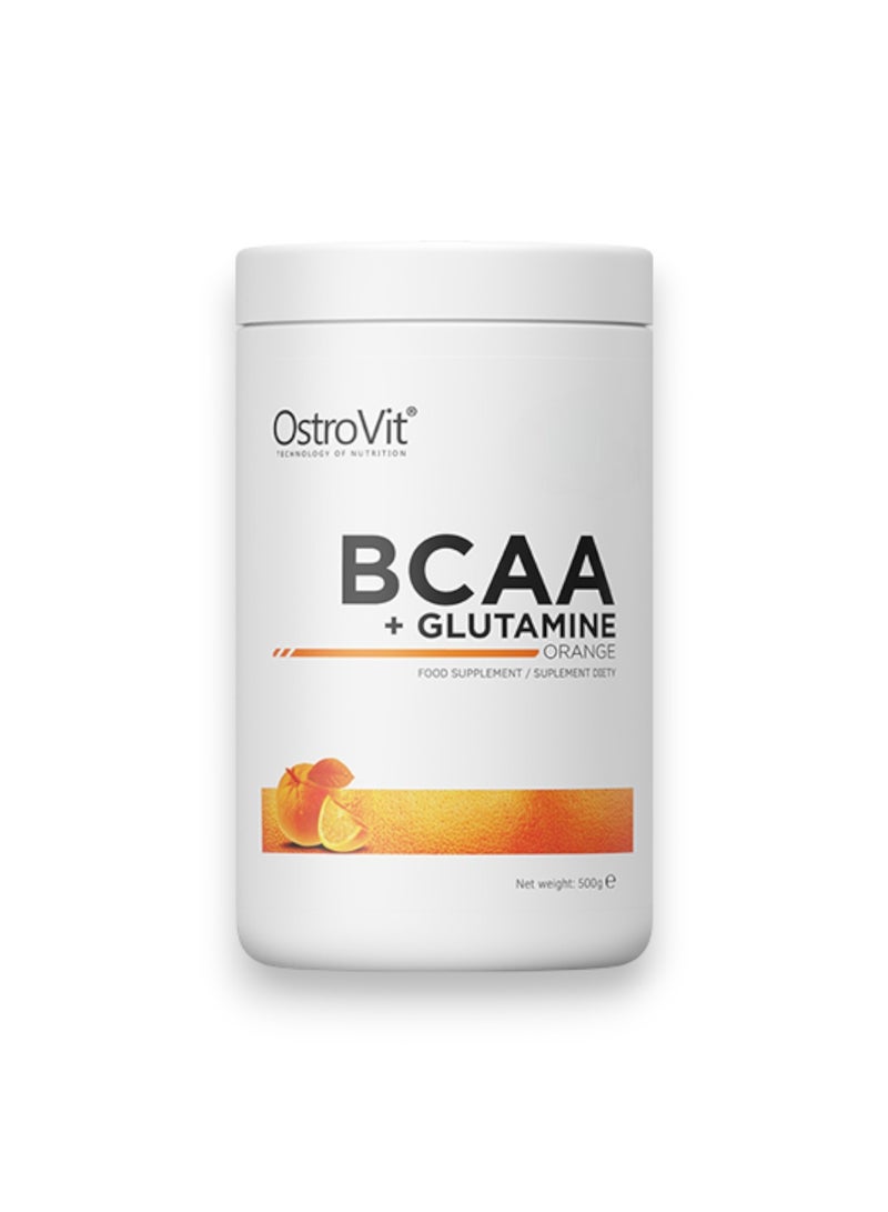 Bcaa + Glutamine, Orange  Flavour, 500g