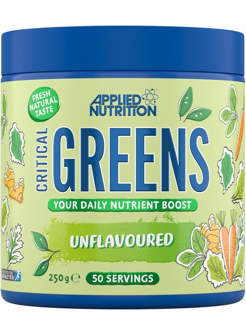 Applied Nutrition Critical Greens Vegan, Unflavored, 250g, 50 Serving