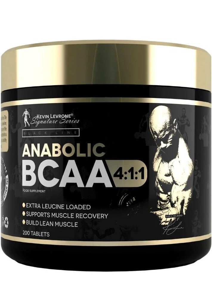 Kevin Levrone Anabolic BCAA 4:1:1 Tablets Extra Leucine Loaded , 200 Tablets, 100 Serving