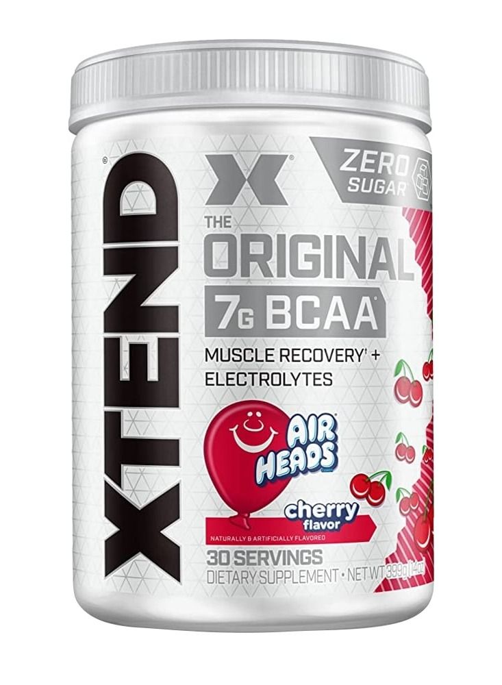 Xtend Original BCAA Powder, Sugar Free Post Workout, Muscle Recovery, Drink With Amino Acids 7g BCAAs, For Men And Women, Airheads Cherry Flavor , 30 Servings