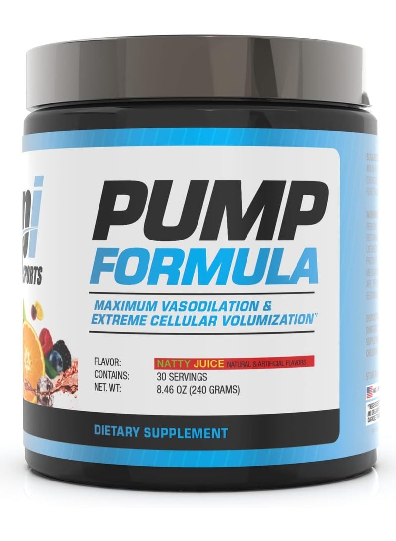 BPI SPORTS Pump Formula, Natty Juice Flavors, 228g, 30 Serving