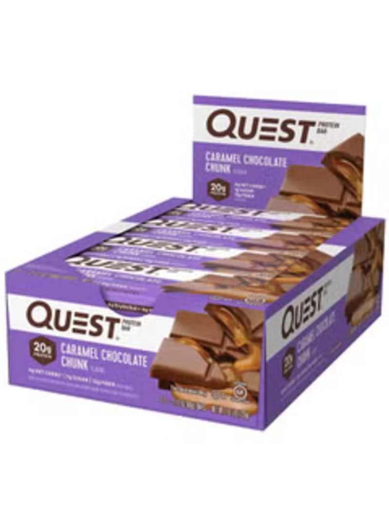 Quest Protein Bar Caramel Chocolate Chunk, 60g Pack of 12