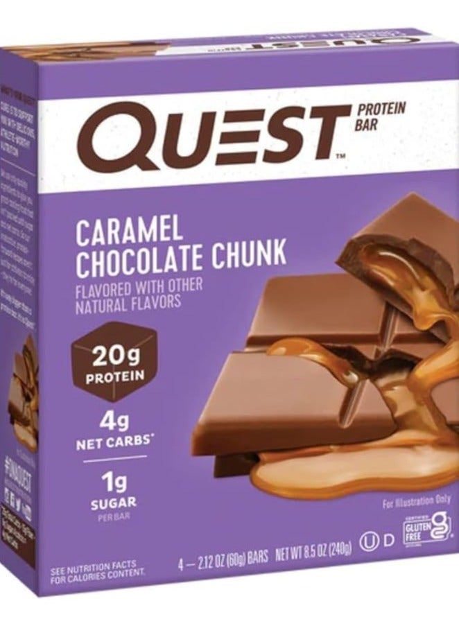 Quest Protein Bar Caramel Chocolate Chunk, 60g Pack of 12