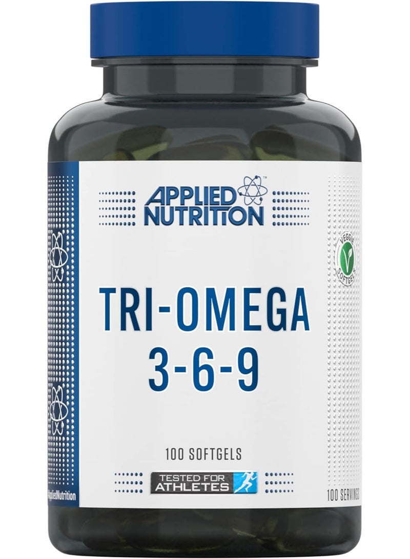 Applied Nutrition TRI-Omega 3-6-9, 100 Softgels,100 Serving