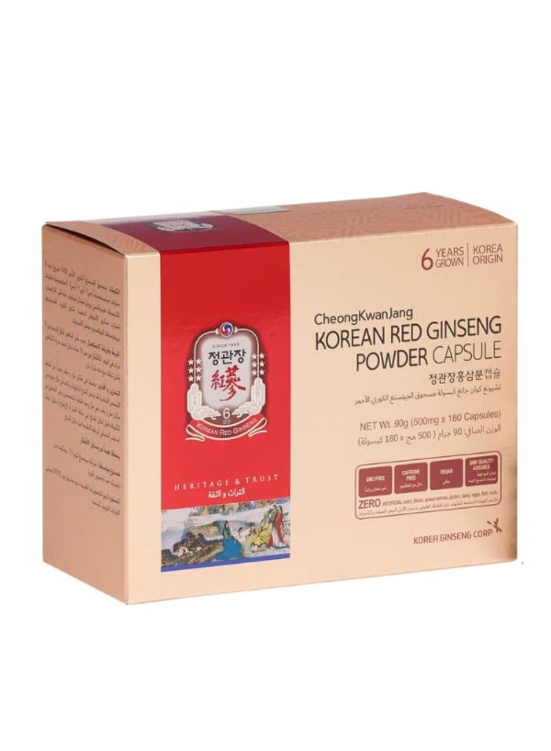 Korean Red Ginseng Powder Capsule 180'S