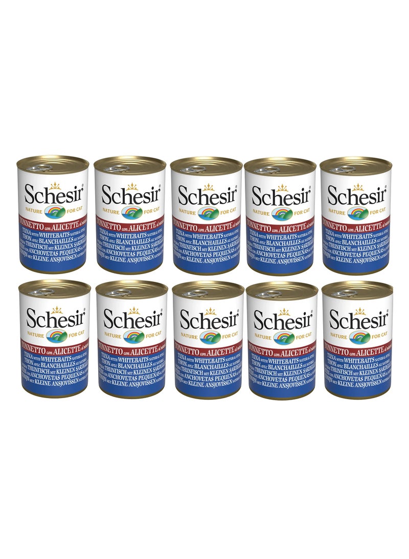10PC Tuna With Whitebait Adult Cat Wet Food 140g