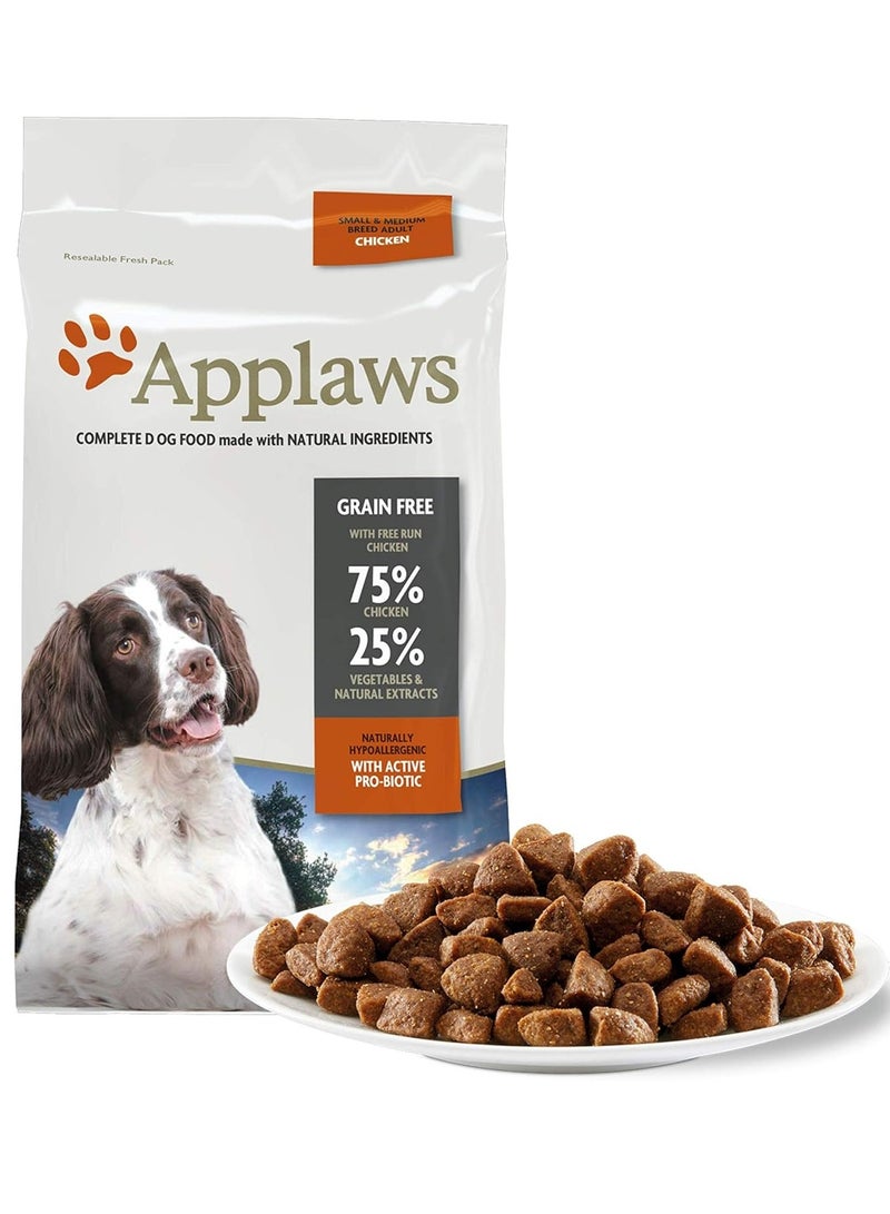 2Pc Complete and Grain Free Chicken With Lamb Dry Food for Medium and Small Dogs 2kg