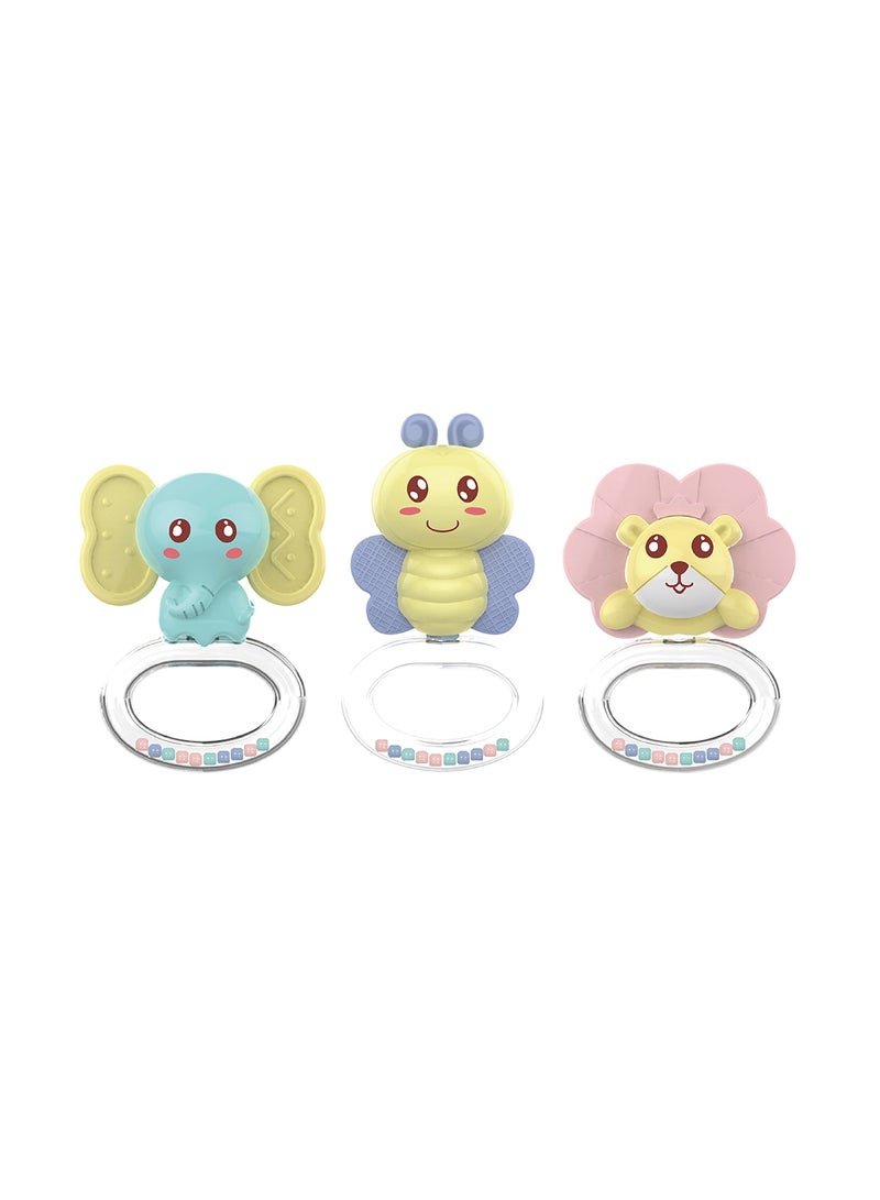 3-Piece Teether Rattle Toys Set