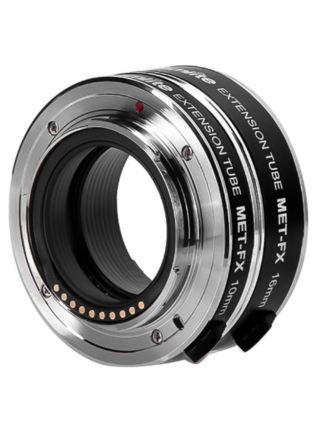 2-Piece Automatic Macro Extension Tube Ring Set Black/Silver