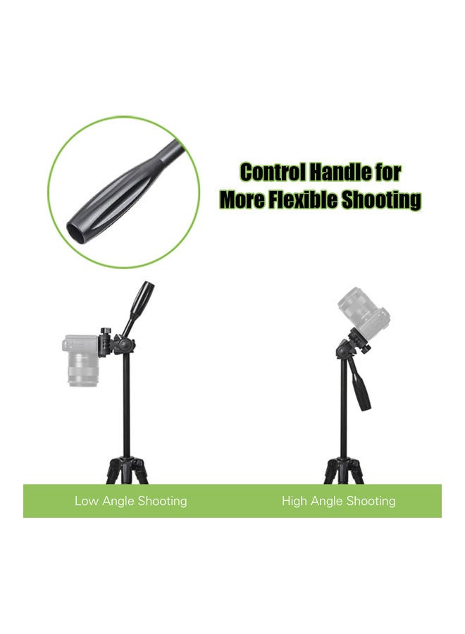 VCT 5208 Portable Tripod Stand Aluminum Alloy Black