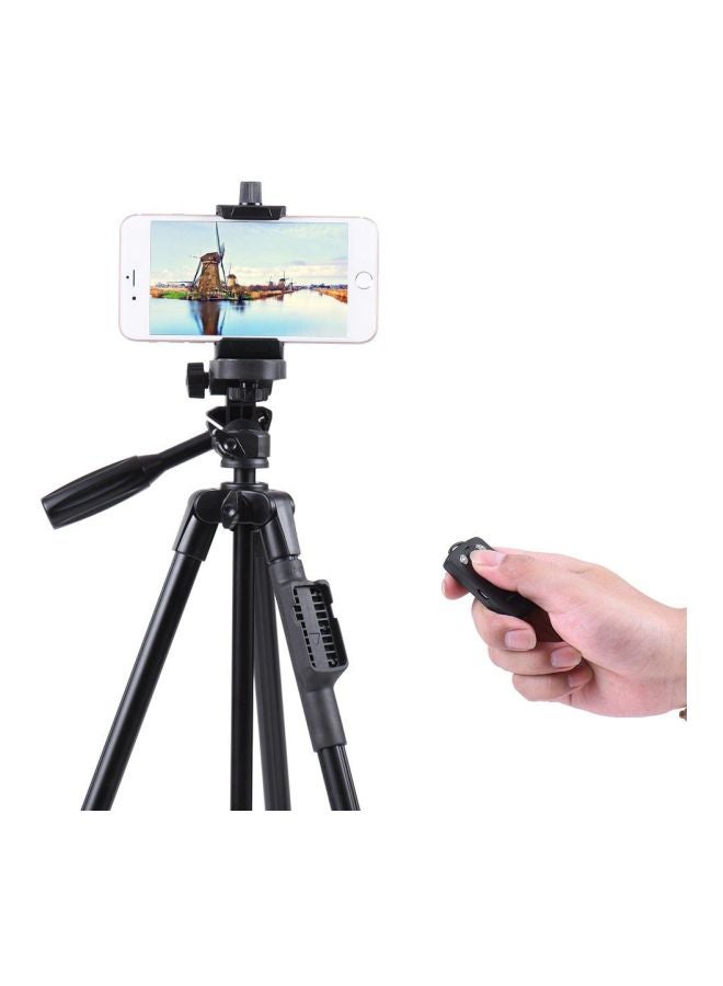 Tripod with Detachable Bluetooth Remote Control Black