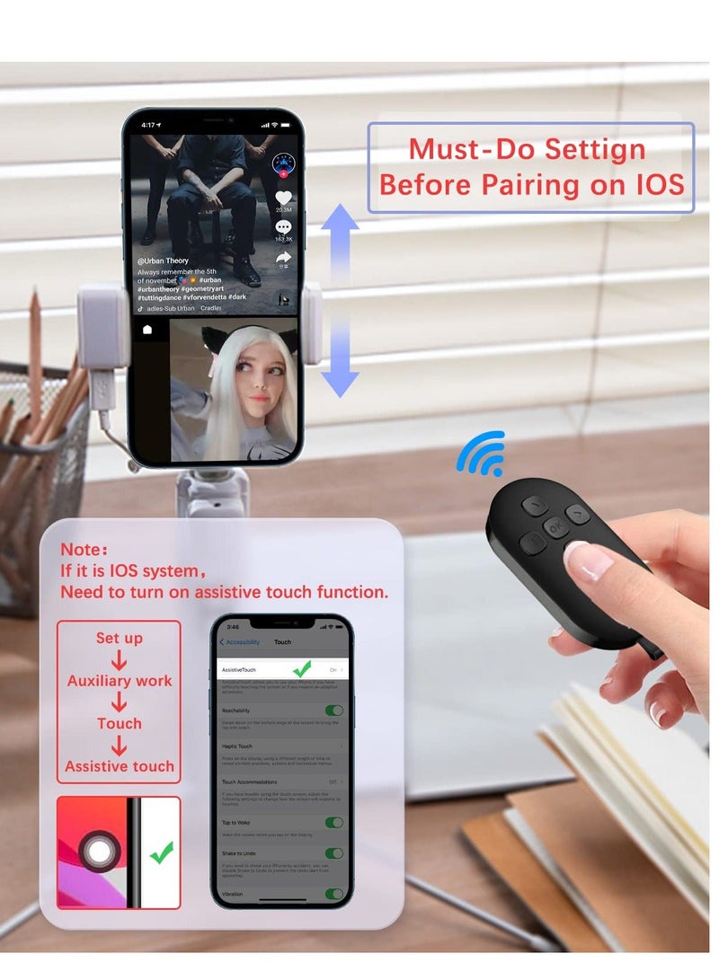 Selfie Clicker, Camera Photo and Video Clicker for iPhone, TIKTok & iPad Kindle Client, Support Tiktok Recording/Play/Pause/Give a Like