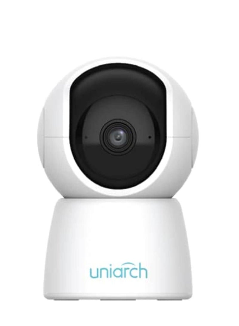 Uniarch 2MP Indoor Pan & Tilt Wi-Fi Camera, Built-in Mic & Speaker, IR night vision, Support 256 G Micro SD card, White