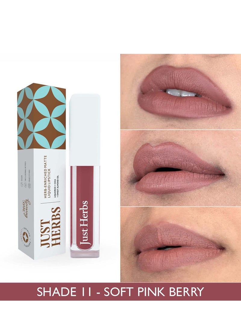 Just Herbs Ayurvedic Creamy Matte Long Lasting Liquid Lipstick