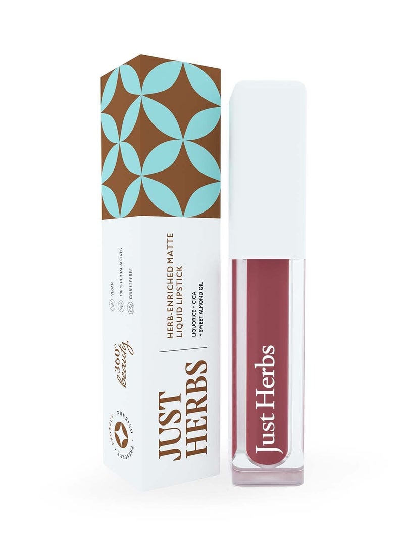 Just Herbs Ayurvedic Creamy Matte Long Lasting Liquid Lipstick