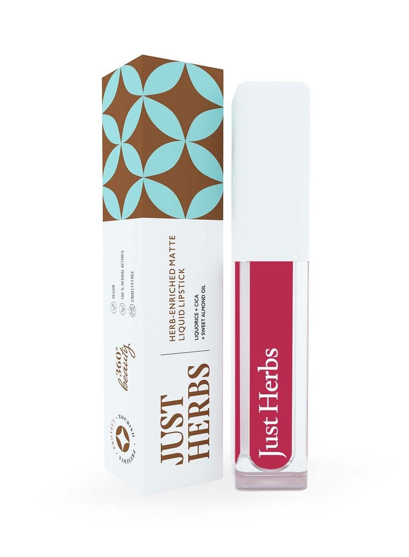 Just Herbs Ayurvedic Creamy Matte Long Lasting Liquid Lipstick