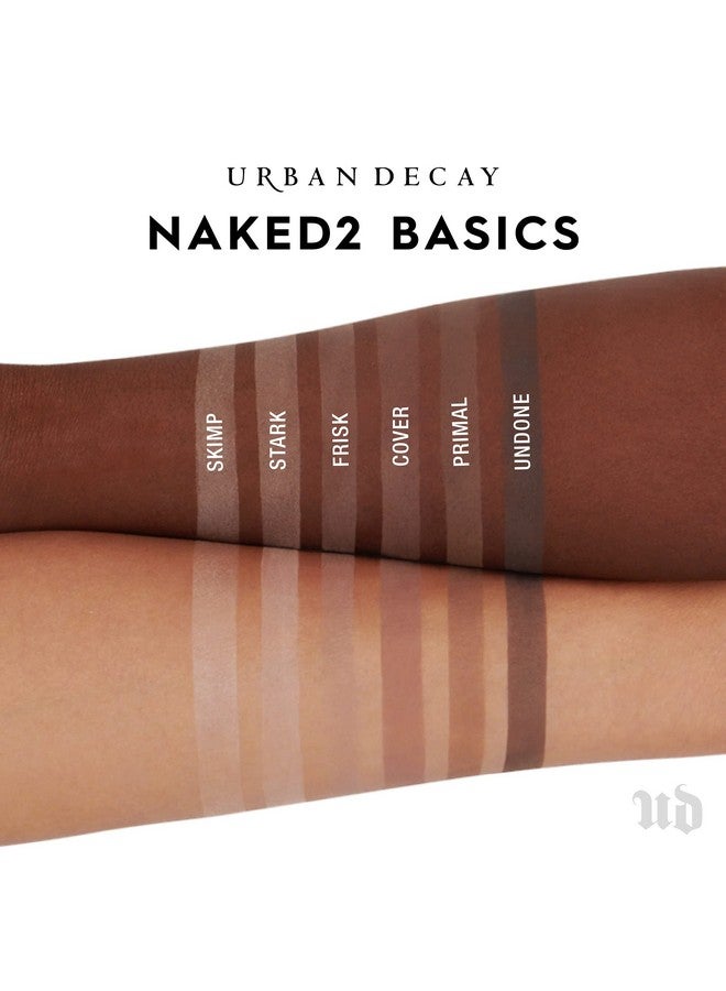 Naked2 Basics Eyeshadow Palette, 6 Taupe & Brown Matte Neutral Shades Ultrablendable, Rich Colors With Velvety Texture Makeup Set Includes Mirror & Fullsize Pans Great For Travel