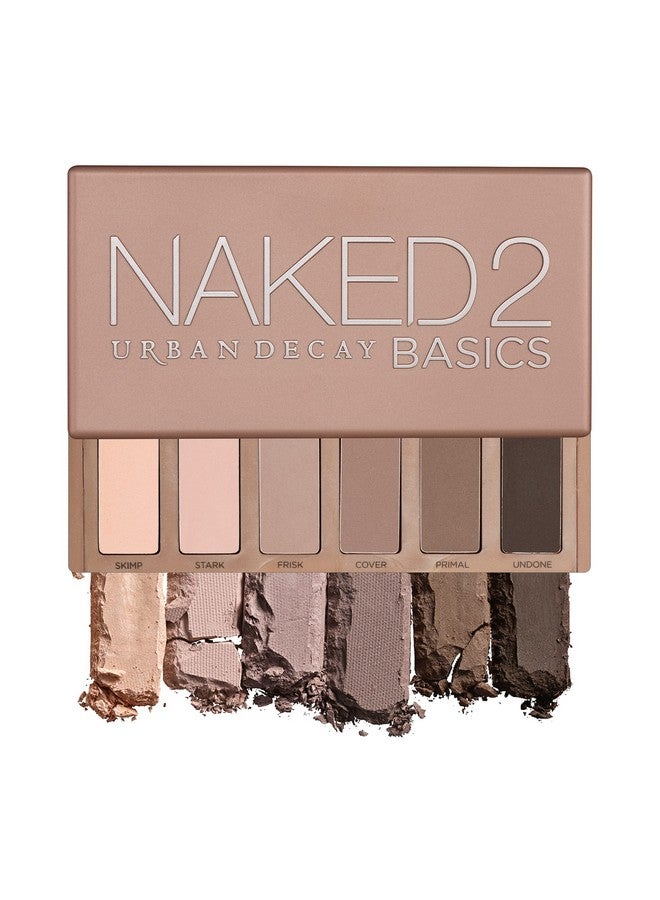 Naked2 Basics Eyeshadow Palette, 6 Taupe & Brown Matte Neutral Shades Ultrablendable, Rich Colors With Velvety Texture Makeup Set Includes Mirror & Fullsize Pans Great For Travel