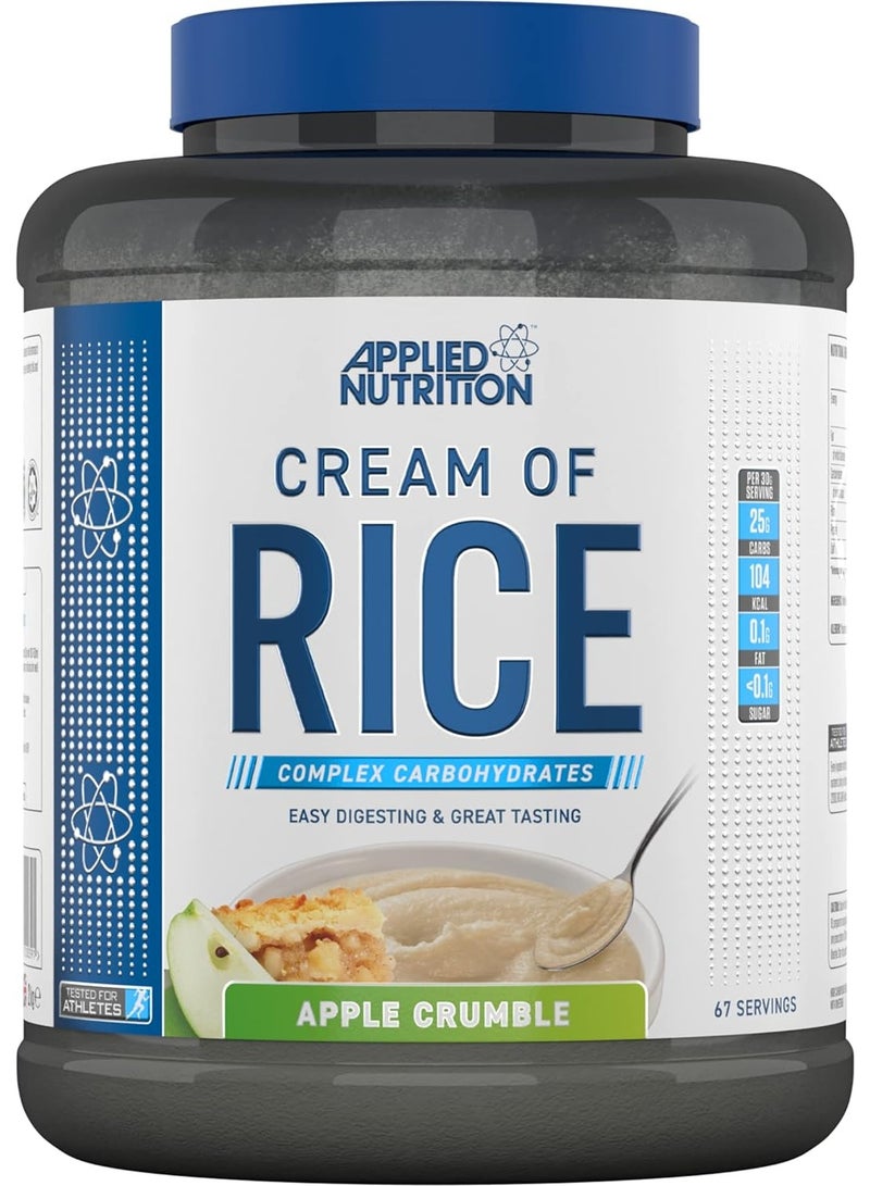 Applied Nutrition Cream Of Rice, Apple Crumble Flavor, 2Kg, 67 Serving