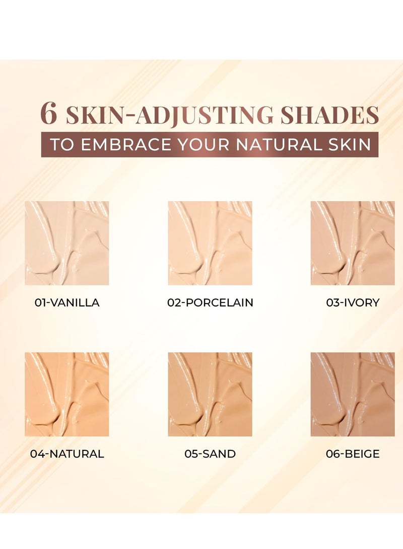 Just Herbs Medium to Full Coverage Liquorice Longwear Weightless Foundation Vanilla