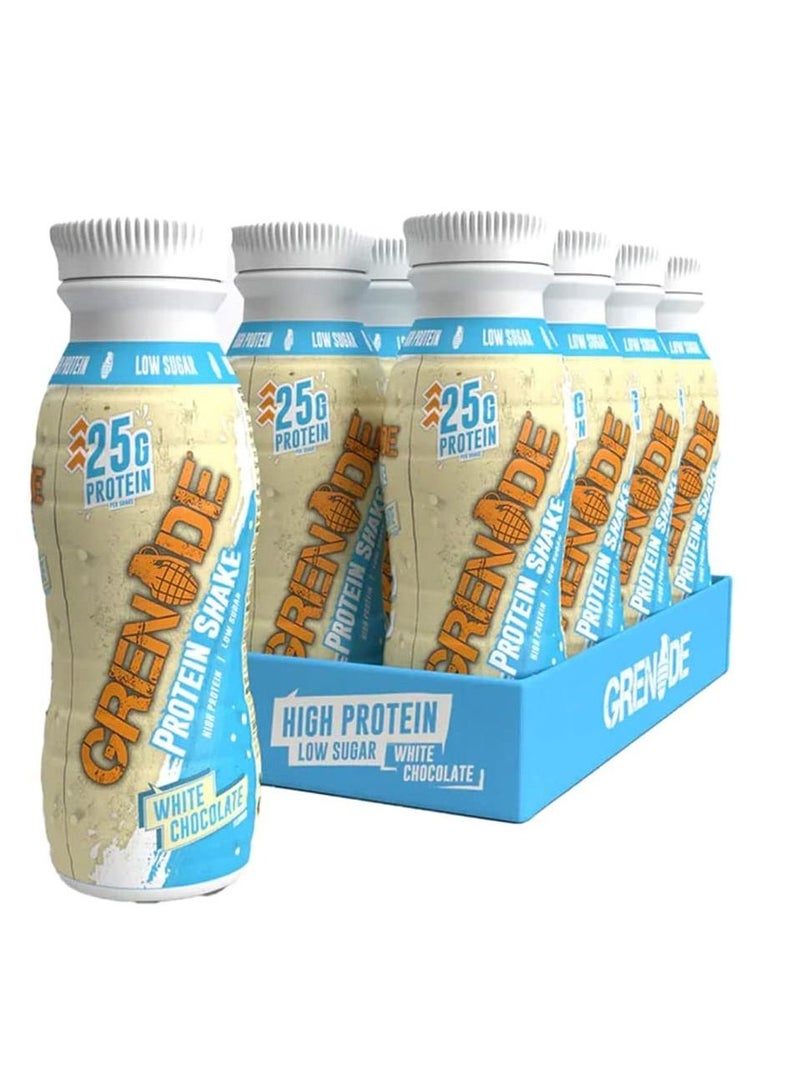 Grenade High Protein Shake low sugar white Chocolate shake 8 x 330ml