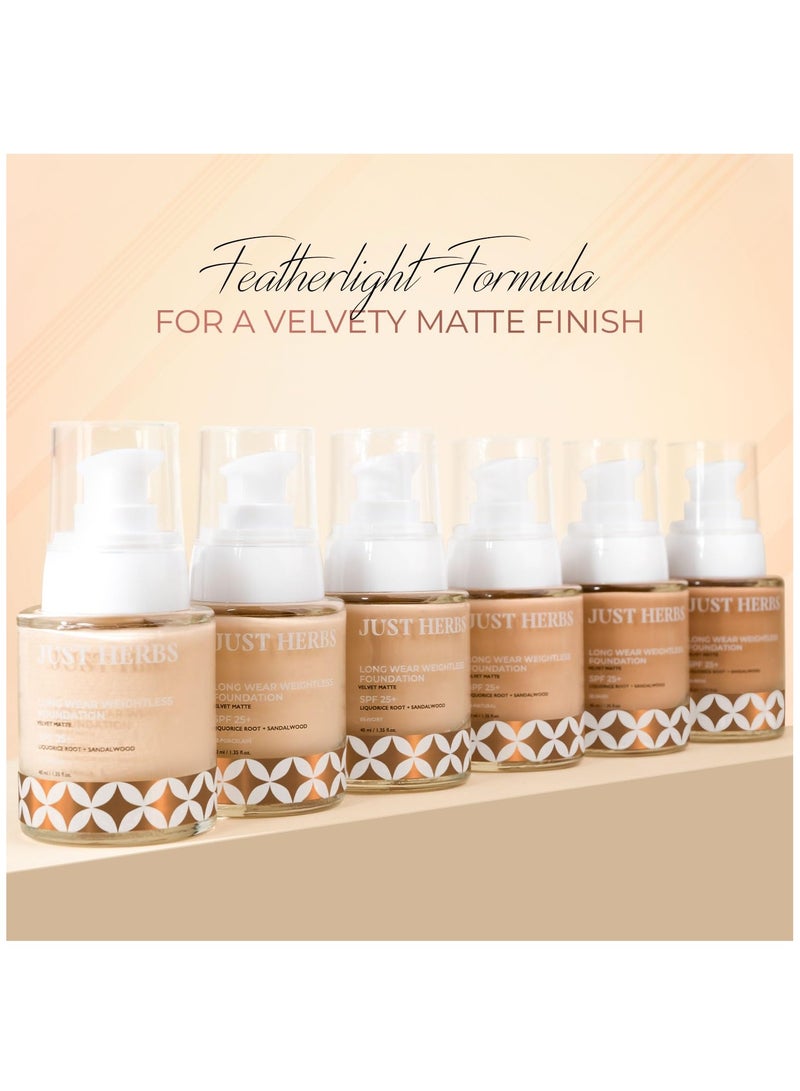 Just Herbs Medium to Full Coverage Longwear Weightless Foundation Sand