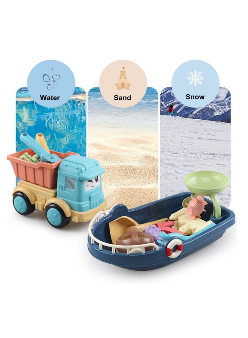 COOLBABY Children's Beach Toy Set Outdoor Beach Toys 33 Pieces in Random Colors