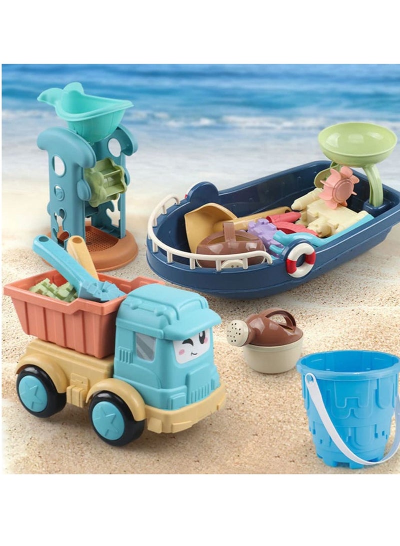 COOLBABY Children's Beach Toy Set Outdoor Beach Toys 33 Pieces in Random Colors