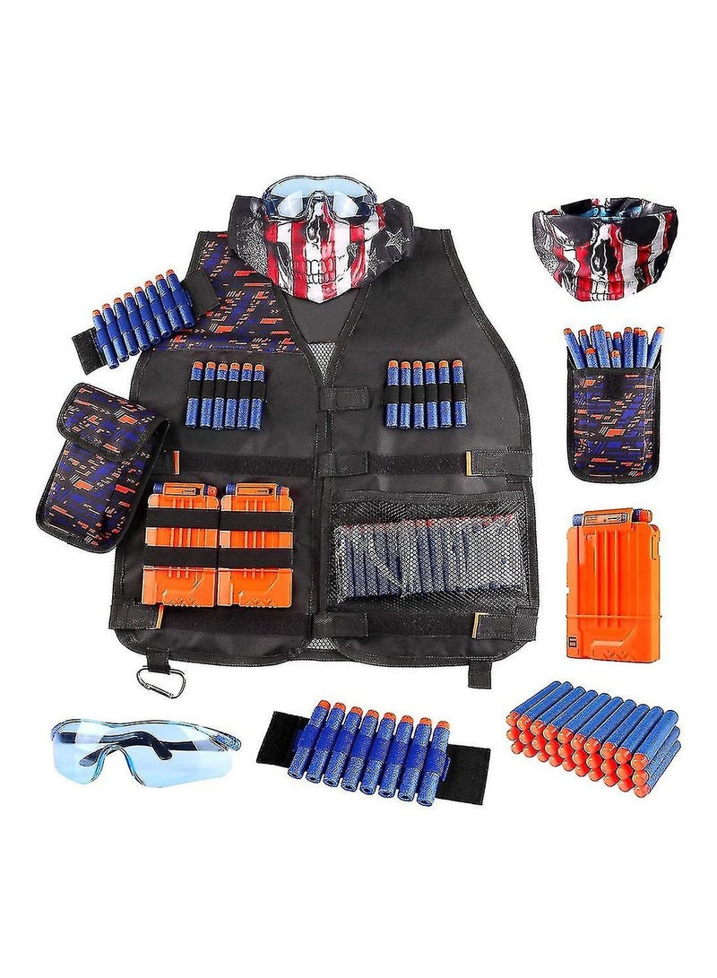 Kids Tactical Vest Kit Guns Toy For Boys Girls With 40pcs Soft Foam Darts