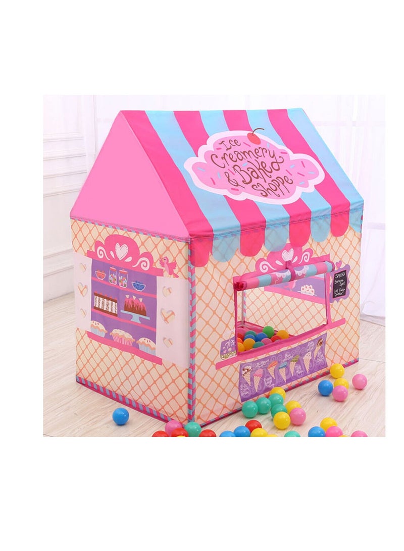 Ice Cream And Bake Play House Tent，Children's Play House, Both Indoor And Outdoor Can Be Used，Pink