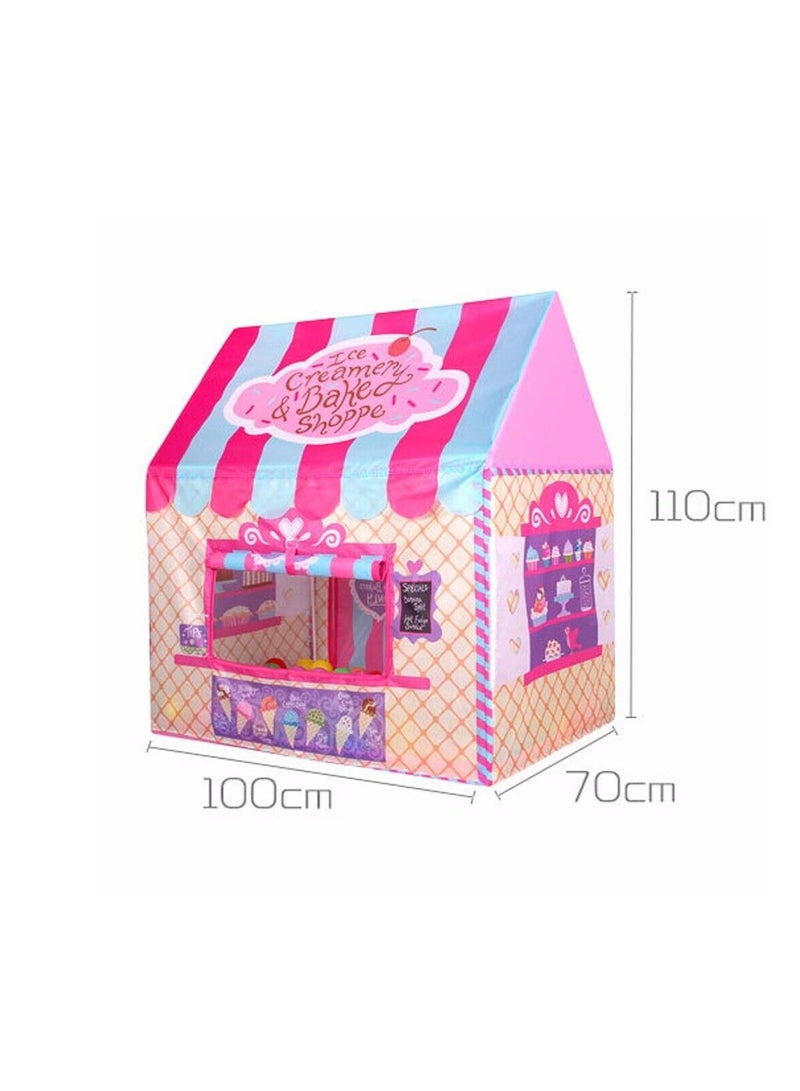 Ice Cream And Bake Play House Tent，Children's Play House, Both Indoor And Outdoor Can Be Used，Pink