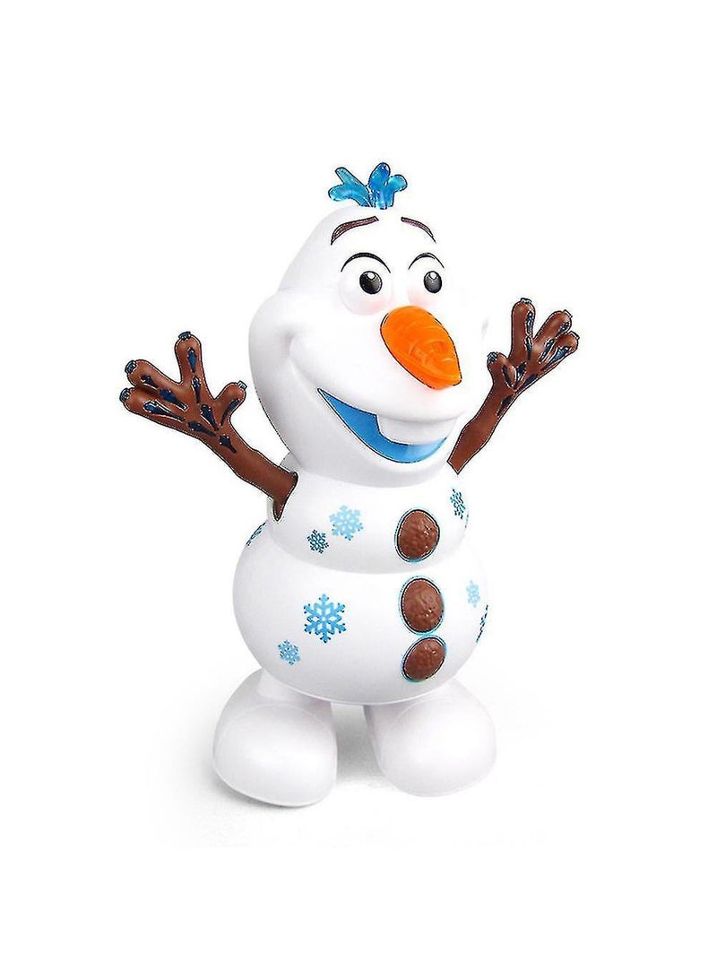 Cute Frozens Dancing Snowman Olaf Robot Children And Led Music Toys Walking Robot Toy For Kids
