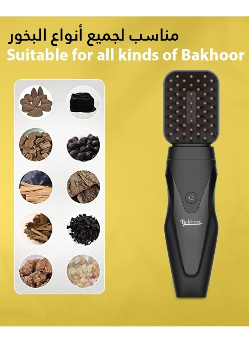 Electric Oud Bakhoor Incense Burner with Soft Comb USB Rechargeable Incense Mabkhara New Version 3.0