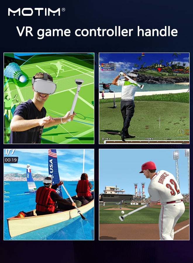 VR Game Handle Accessories for Oculus Quest 2 Controllers Handles Extension Grips for Playing Beat Saber VR Golf Club Attachment Compatible with Playing Golf or First Person Tennis