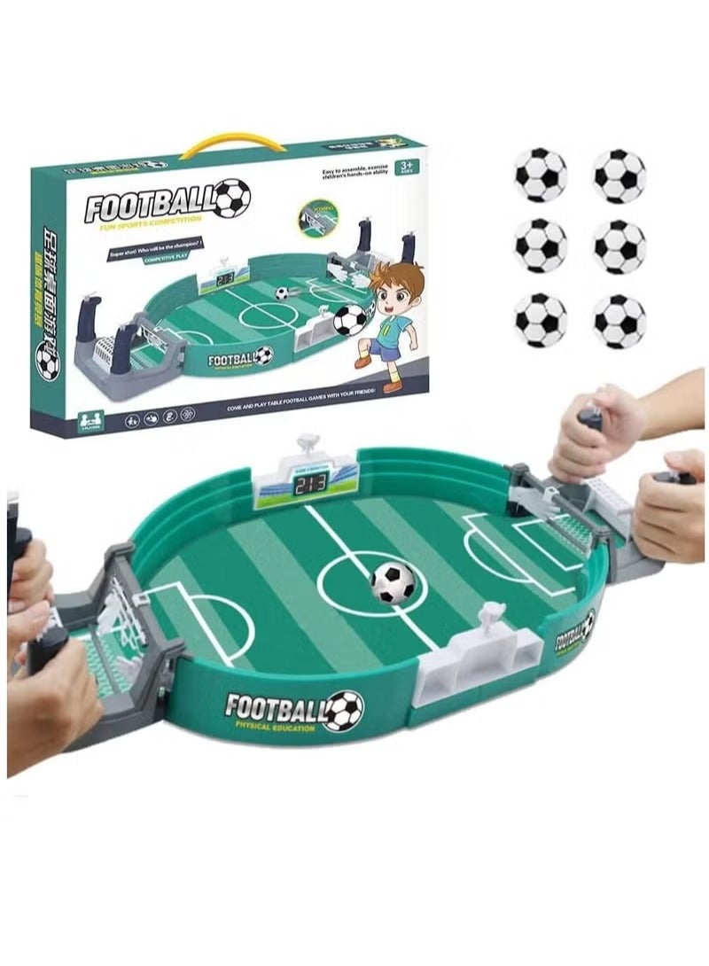 Football Table Interactive Game, Mini Tabletop Soccer Game with 6 Balls, Table top Football Game Pinball for Indoor Game Room, Desktop Sports Board Game for Adults Kids Family Game
