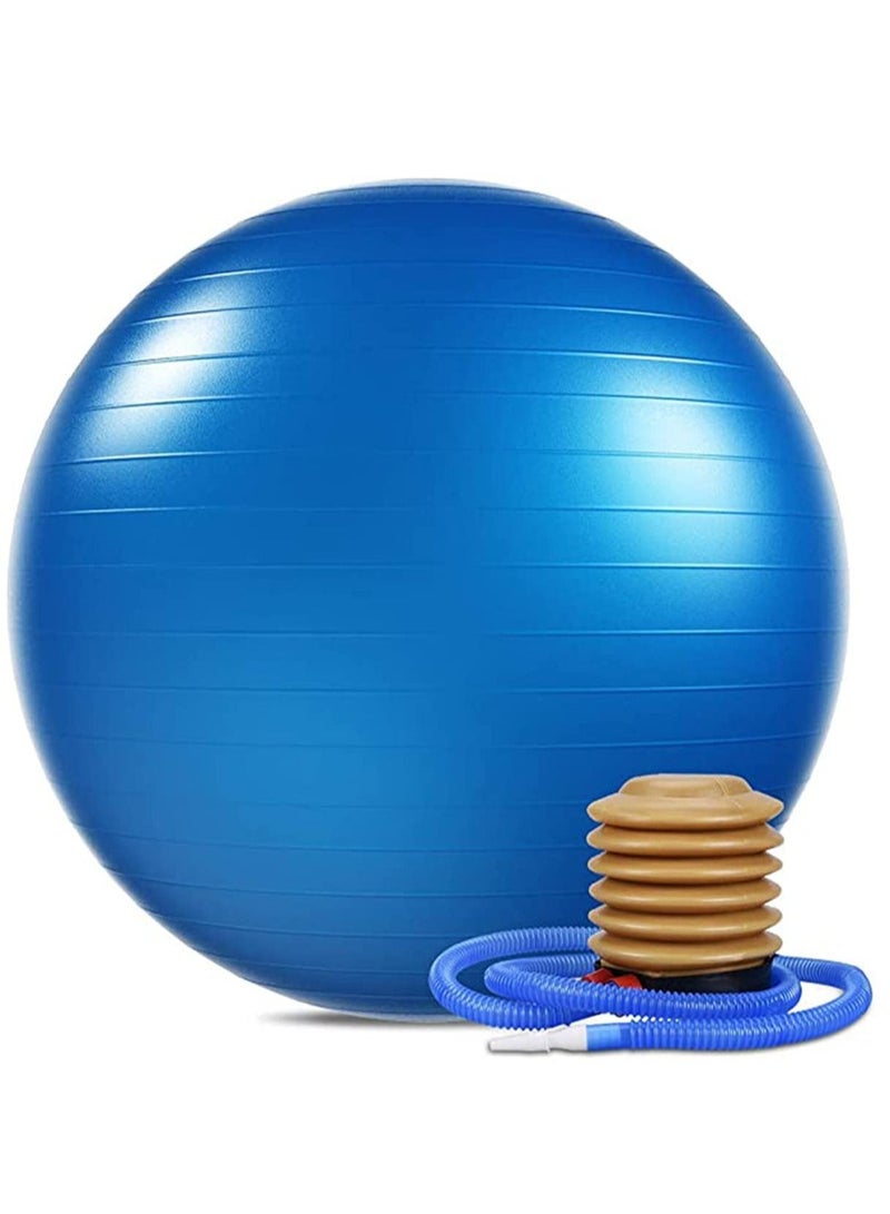 Ball 45cm with Quick Foot Pump Professional Grade Anti Burst Slip Resistant Stability Balance Ball for Yoga Workout Office Classroom Work Chair