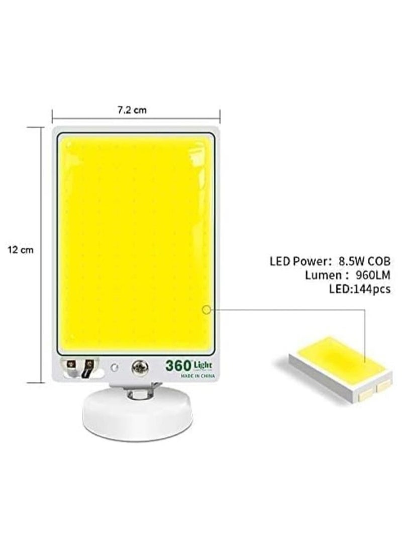 CONPEX LED Portable Work Light,Super Bright CE RoHS Compliant High Bright 80000 Hours of Life COB LED Panel Light Camping Lamp with Magnet Base, Suitable for Car Repair Workshop