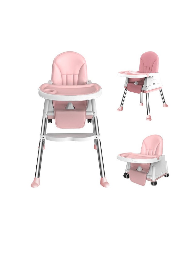 Portable Baby High Chair Baby Seat Multifunctional Adjustable Folding Chairs Baby Dining Chair Seat Baby Learning To Sit Magic Ware Dining Car 6 Months Learning Seat With Wheels To Slide