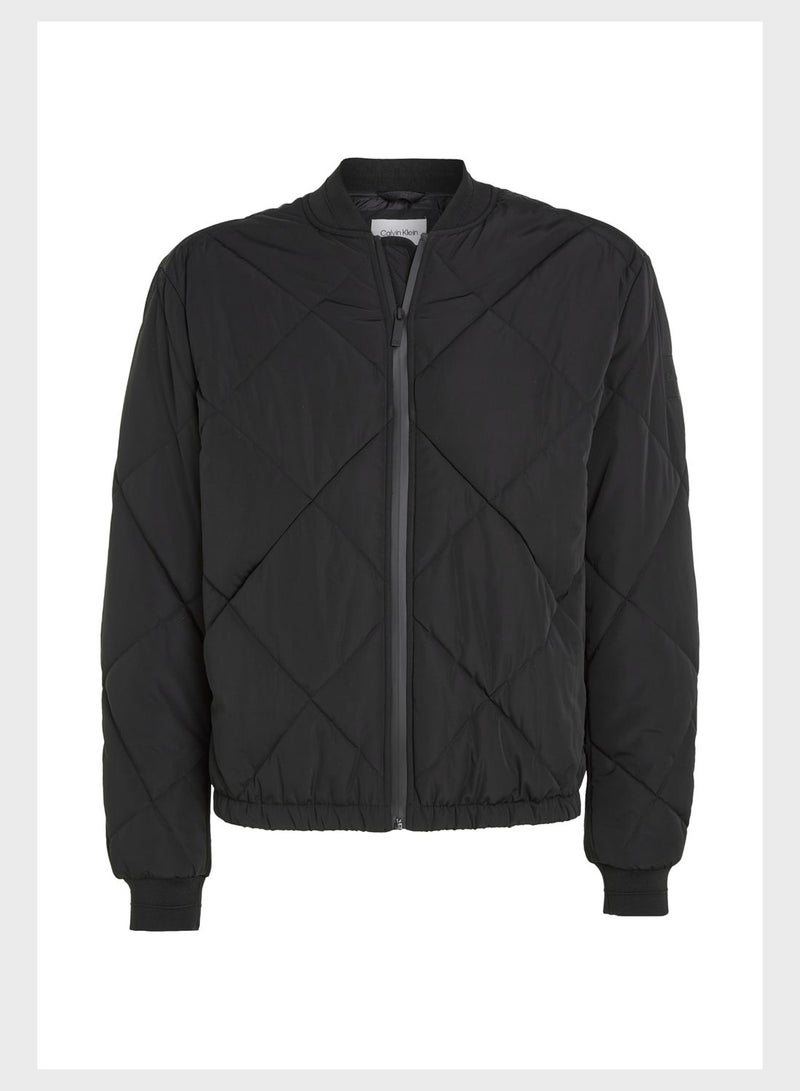 Essential Quilted Bomber Jacket