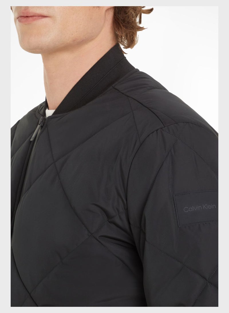 Essential Quilted Bomber Jacket