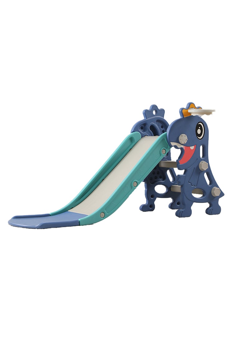 Foldable Children's Slide Independent Children's Entertainment Slide Easy To Assemble Children's Playground Climbing Toy Set With Basketball Stand Suitable For Young Children Indoors And Outdoors