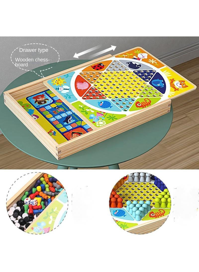 Puzzle Multi Functional Wooden Children's Table Game Toy